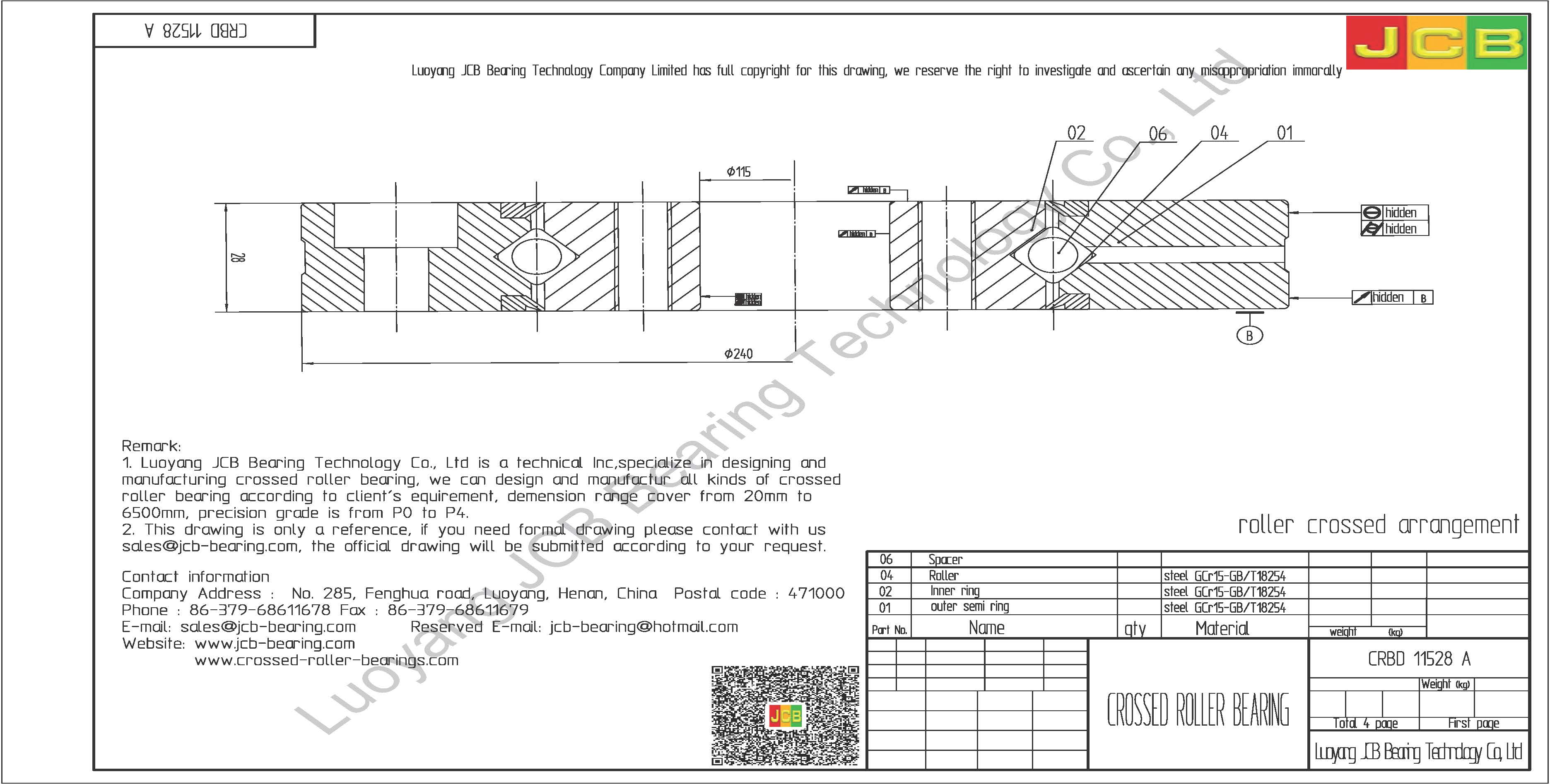 No. 285, Fenghua road, Luoyang, Henan, China. Postal: 471000