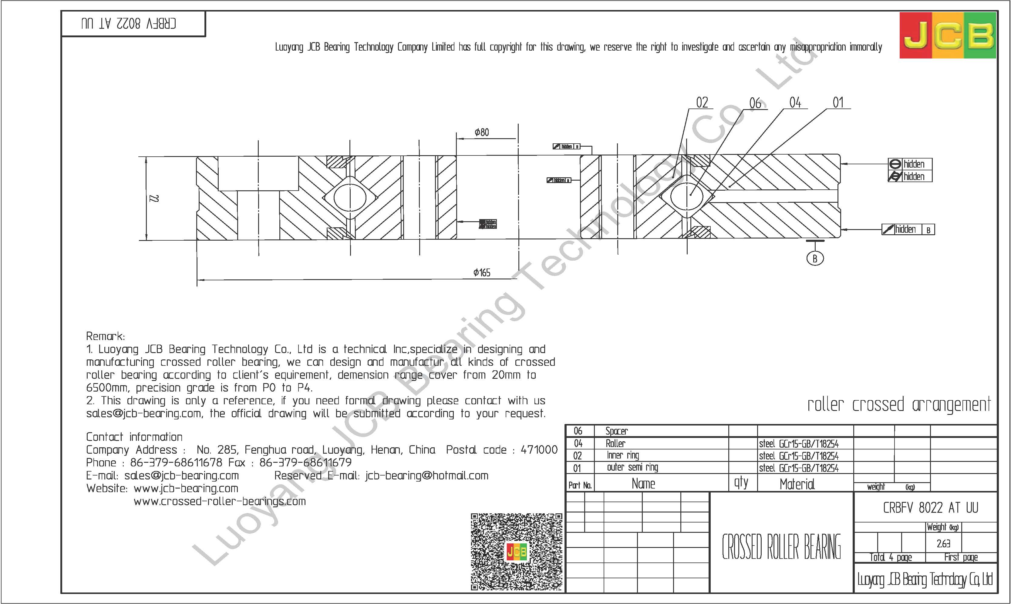 CRBFV 8022 AT UU IKO CROSSED ROLLER BEARING