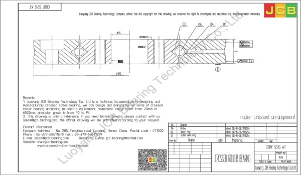 CRBF 5515 AT CROSSED ROLLER BEARING