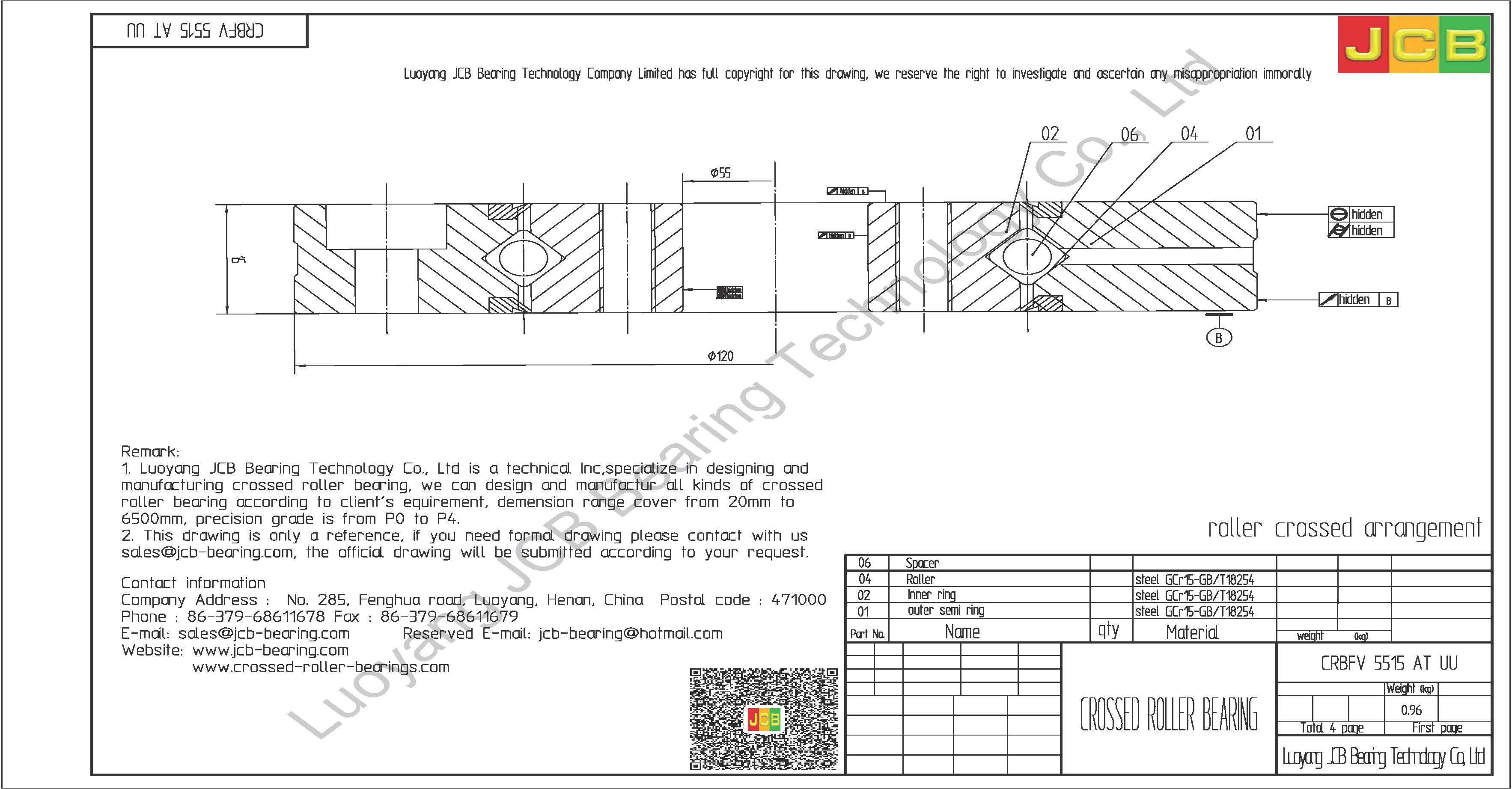 CRBFV 5515 AT UU IKO CROSSED ROLLER BEARING