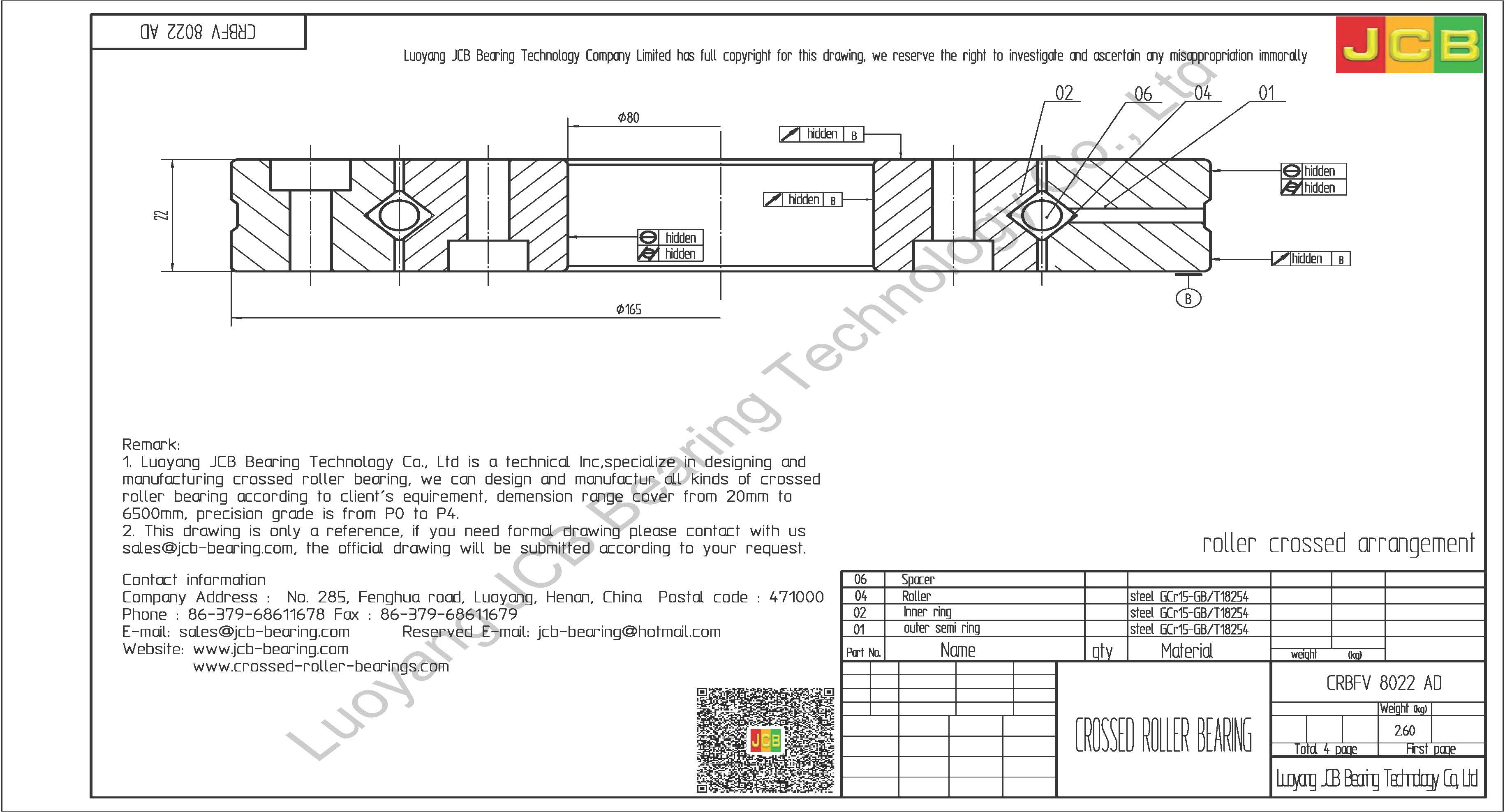 CRBFV 8022 AD IKO CROSSED ROLLER BEARING